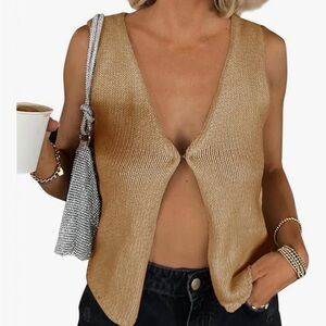 Sleeveless Knit Vest Top